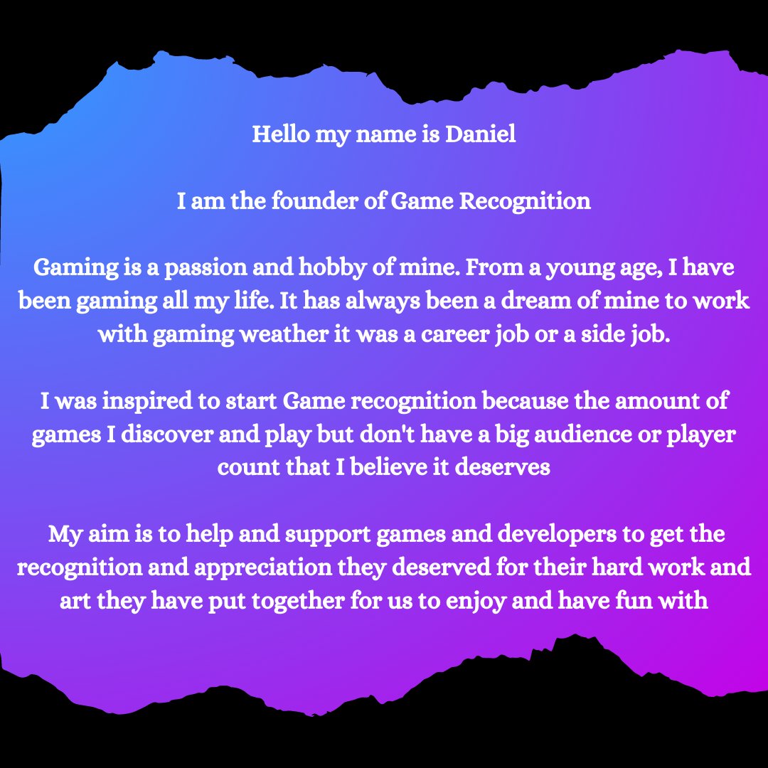 G_Recognition's tweet photo. Hello, My name is Daniel!
I am the founder of Game Recognition
Here is a small introduction about myself and why I started Game Recognition
#Games #Game #gamedev #gamedeveloper #blog #blogger #news #gameblog #gameblogger #gamenews #gaming #gamers #indiegame #IndieGameDev https://t.co/U23XZv2XdN