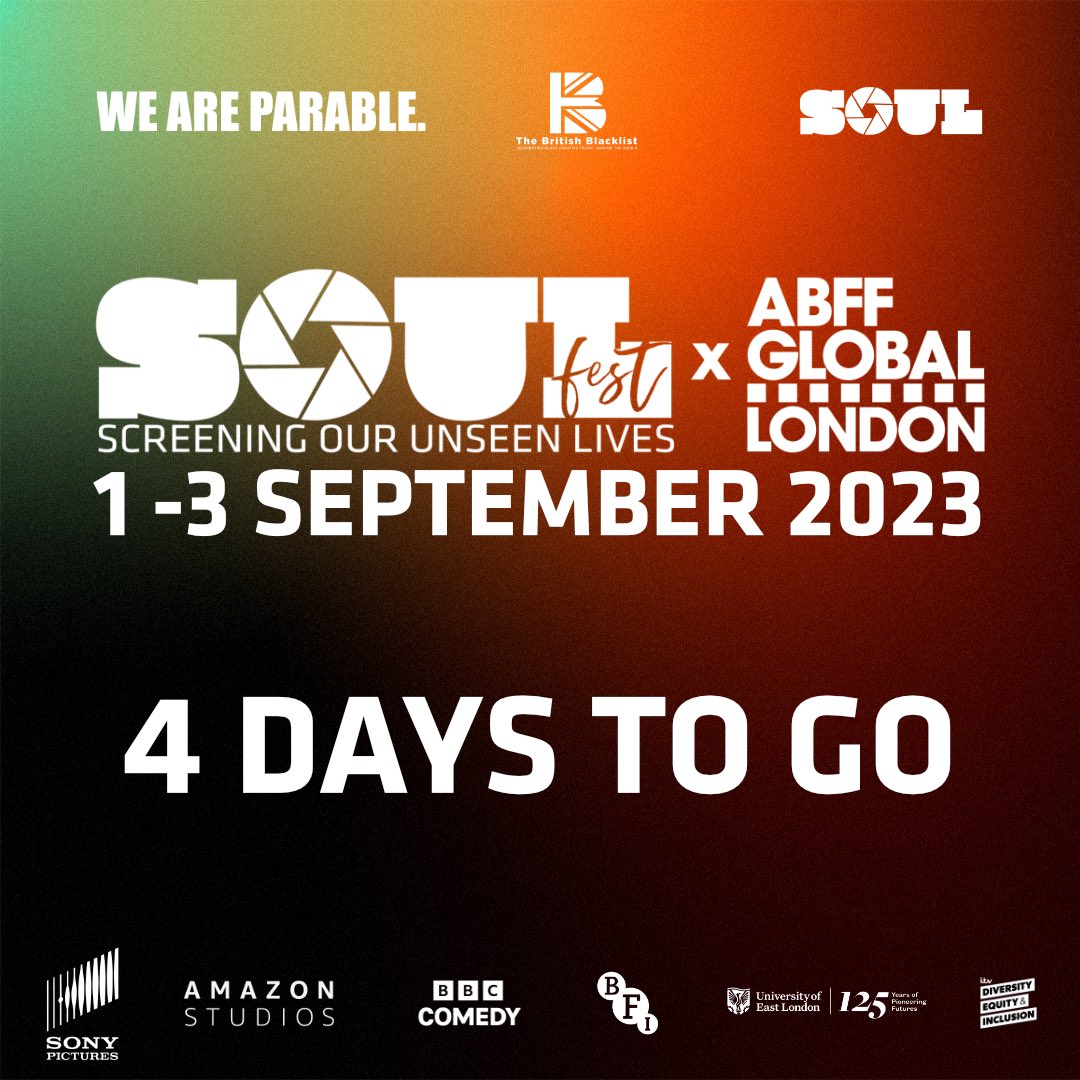 #SOULFest23 is back this week! Be sure to get your tickets now to enjoy 3 days of exclusive preview feature films, expert masterclasses, insightful Q&As & of course PARTIES! This year's programme is one to watch - have you got your tickets yet? bit.ly/45nj5BR