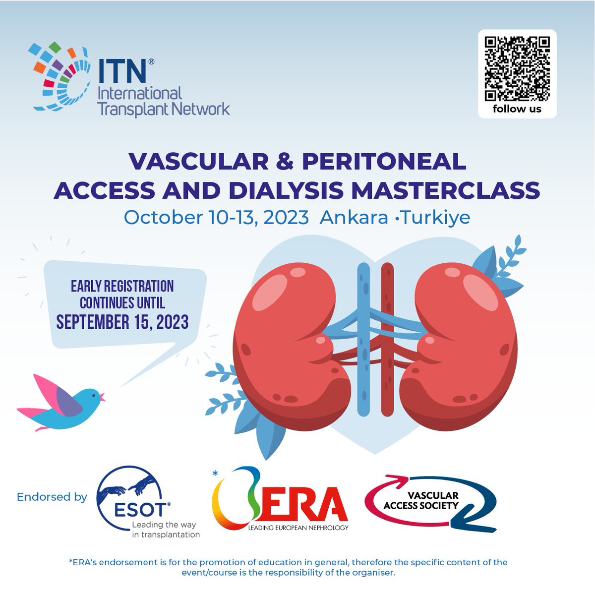 ITN_TR's tweet photo. ⏳For those who missed it, our registrations continue until 15th of September.
Don't forget to book your place!
Endorsed by
@ESOTtransplant
@ERAkidney
@SocietyAccess
Details⬇️⬇️
https://t.co/XG3Dis1atB
#vascularaccess
#peritonealaccess
#vascularsurgery
#hemodialysis https://t.co/W0udv7ghoA