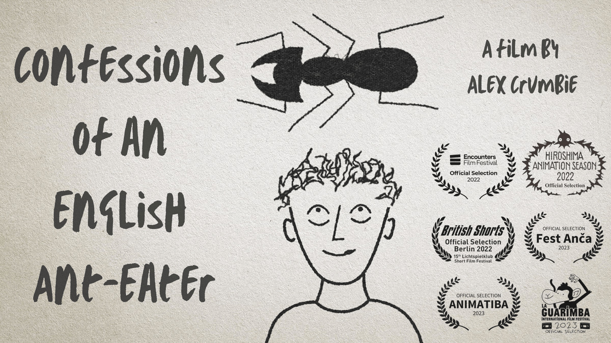 After a great festival run I am now releasing Confessions of an English Ant-Eater into the wild. View it here: vimeo.com/575507374?shar…

Thanks again to <a href="/adnerwbell/">andrewbell</a> for his brilliant animation and to <a href="/arcusstudios/">Arcus Studios 🔜 Develop Brighton</a> for producing it.