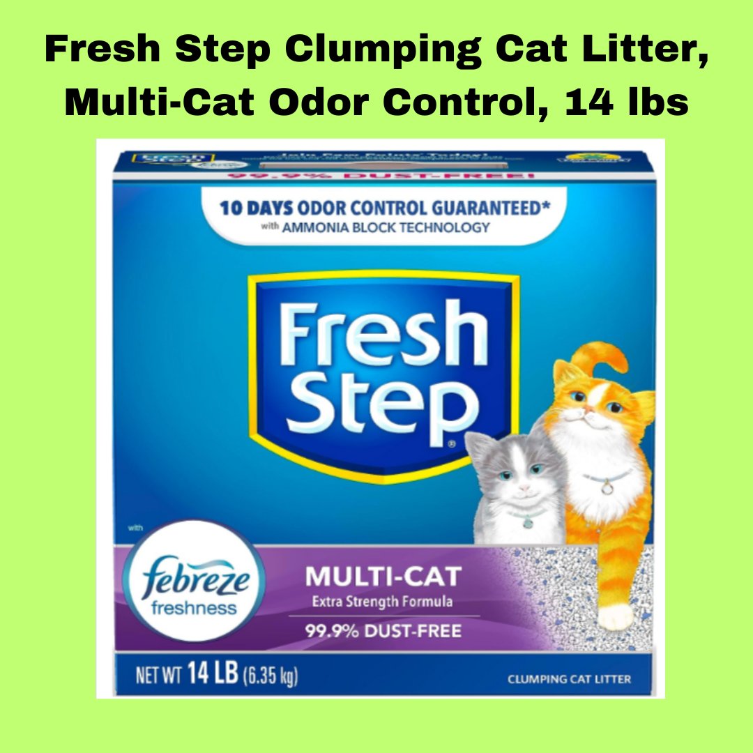 Fresh Step Clumping Cat Litter, Multi-Cat Odor Control, 14 lbs

#PetSupplies #Cats #Treats #Snacks #CrunchyTreats #SoftTreats #CatnipFlavor
#FreshStep #ClumpingCatLitter #MultiCatOdorControl

👉👉Click Here: petandkitchen.blogspot.com/2023/08/fresh-…