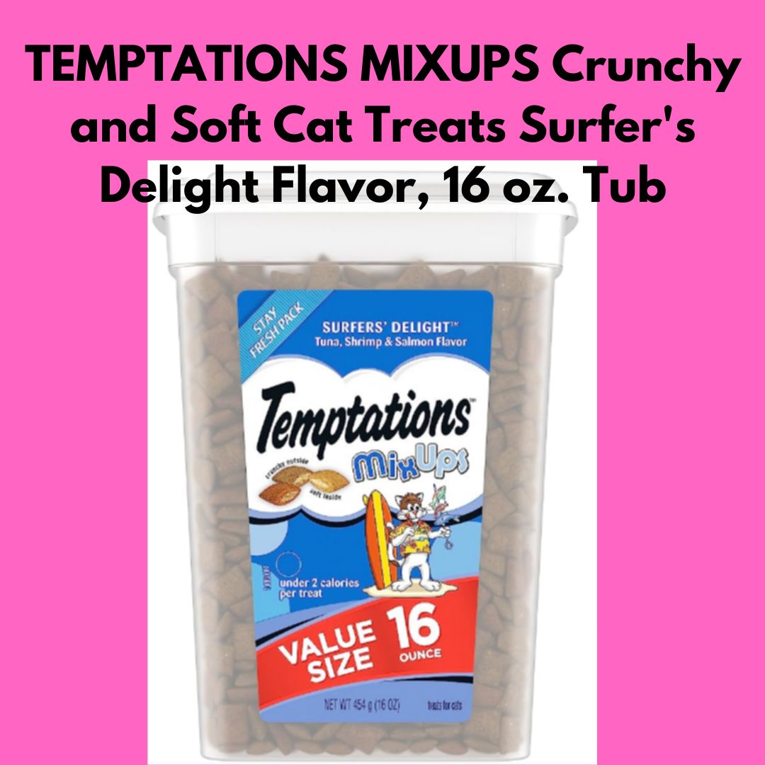 TEMPTATIONS Classic Crunchy and Soft Cat Treats Blissful Catnip Flavor, 16 oz. Tub

#PetSupplies #Cats #Treats #Snacks #CrunchyTreats #SoftTreats #CatnipFlavor 

👉👉Click Here: petandkitchen.blogspot.com/2023/08/tempta…