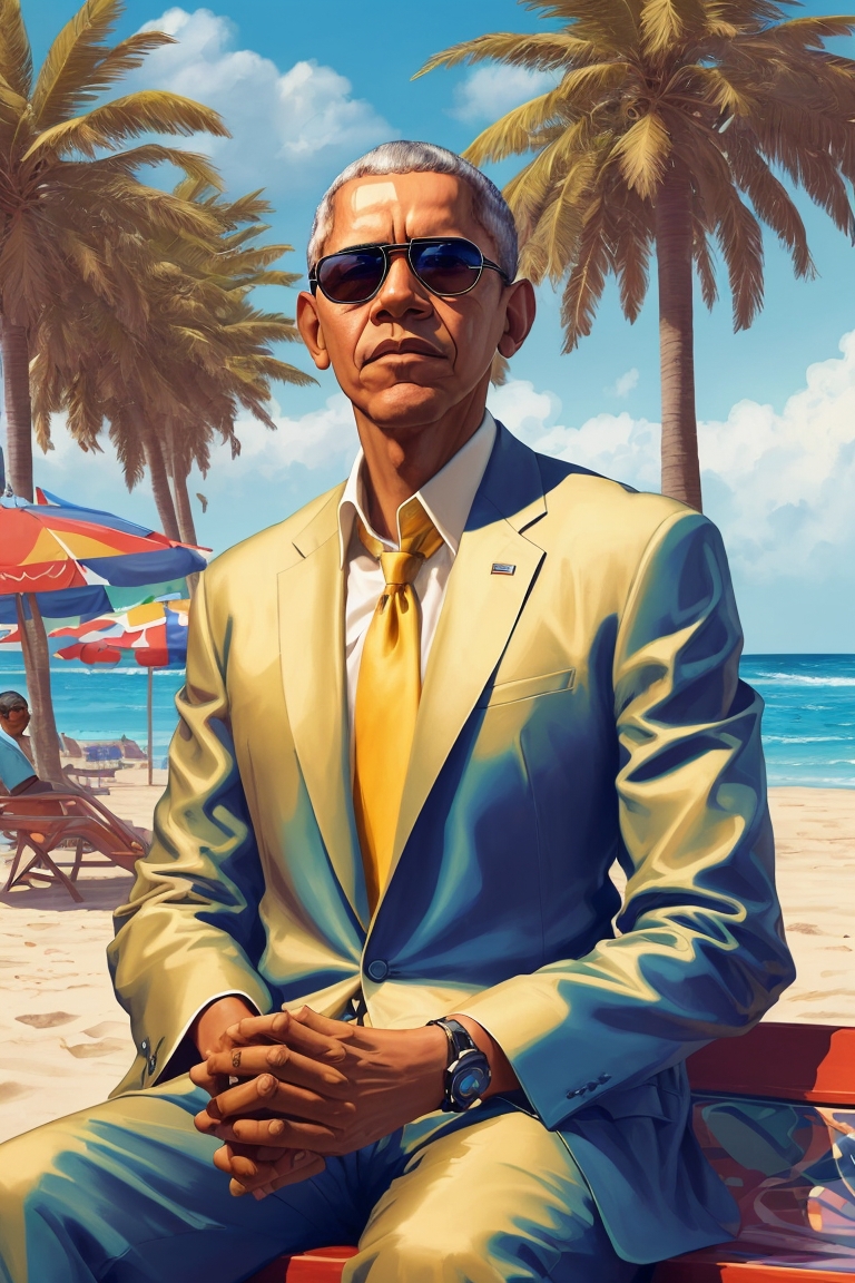 This GTA-inspired art captures the essence of #BlackExcellence—where authority meets audacity, wisdom dances with freedom. 

Let's challenge norms & shape our own narrative. ✊🏾🔥 

#BeTheChange #AIforAfrica #ZeroToOne #PresidentObama #gtasanandreas