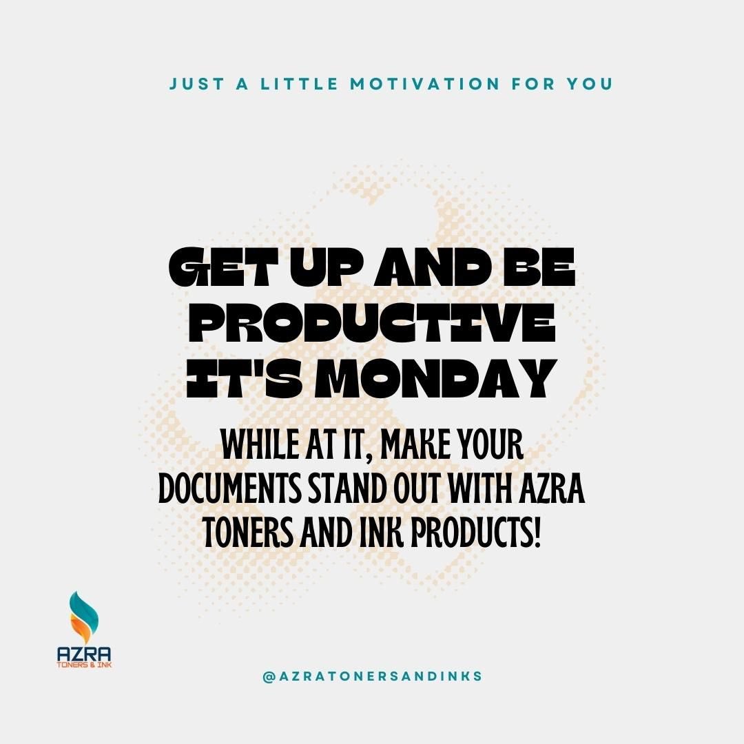 Starting the week with a fresh perspective and a positive mindset! 💪 

#MotivationMonday 
#azratonersandinks #azraprints