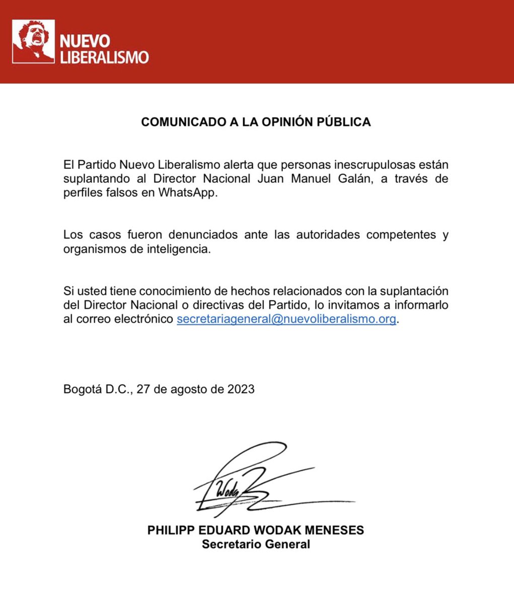 NvLiberalismo's tweet photo. ¡Comunicado a la opinión pública! https://t.co/5jUQM65Ire