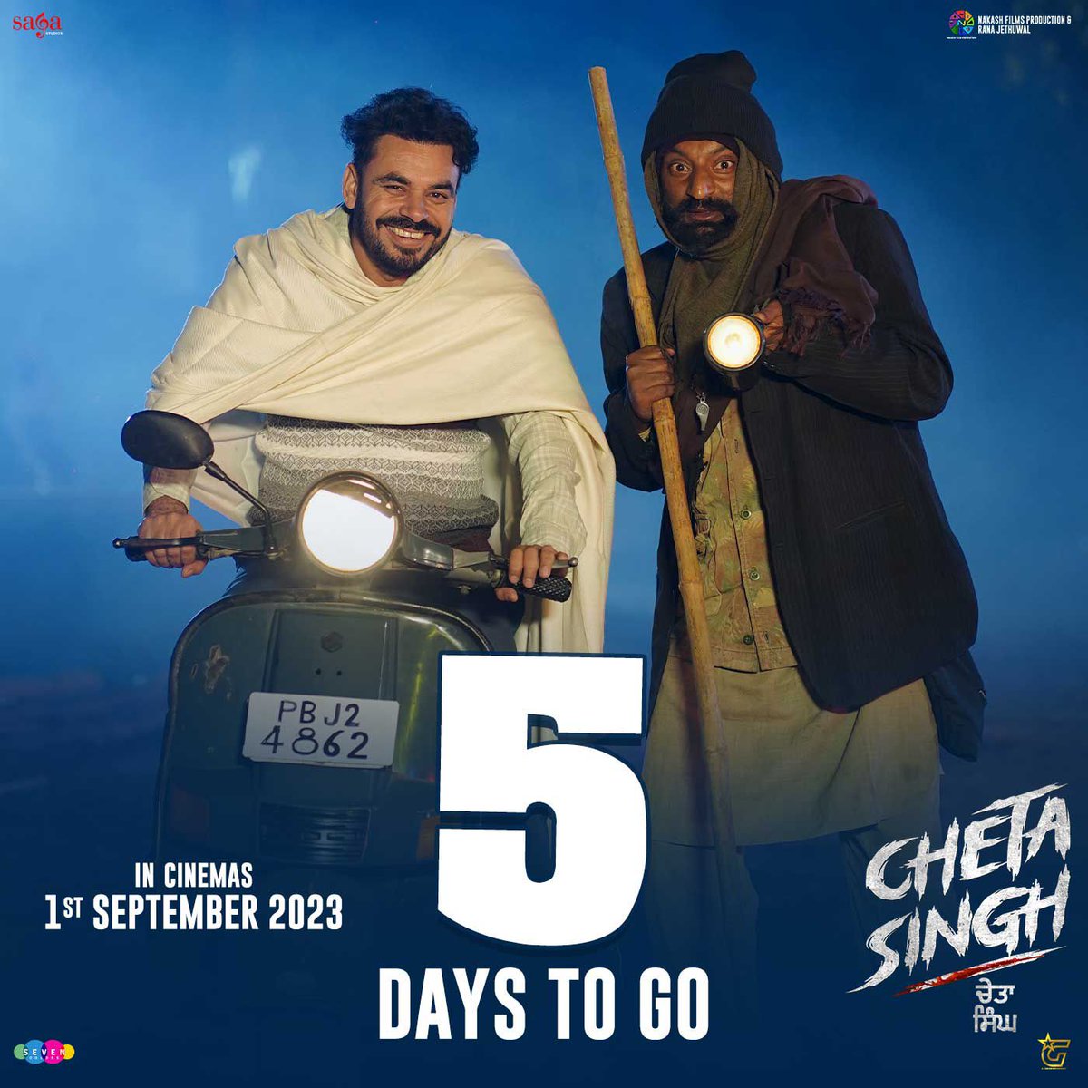 StarCanadaTV's tweet photo. 5 days to go....
CHETA SINGH in cinemas on 1st September, 2023

Top Star Cast @thejapjikhaira
@princekanwaljitsinghofficial
Mintu Kapa. Irwin Meet Kaur · Gurjant Singh Marhar · Mahabir Bhullar · Baljinder Kaur

@sagastudiosofficial &amp; @nanak_production
 @sevencolorsofficial https://t.co/5wS5RZpEcW
