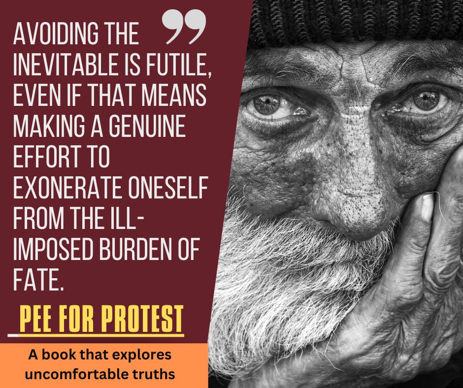 'Pee For Protest' forces readers to confront the uncomfortable truths we are all aware of but live in denial.
#PeeForProtest #InnerConflict #Relationships #TimesOfDiscontentment #DissentOrRancour #DeepReflections #BookQuotes #Goodreads #BestBooksToRead