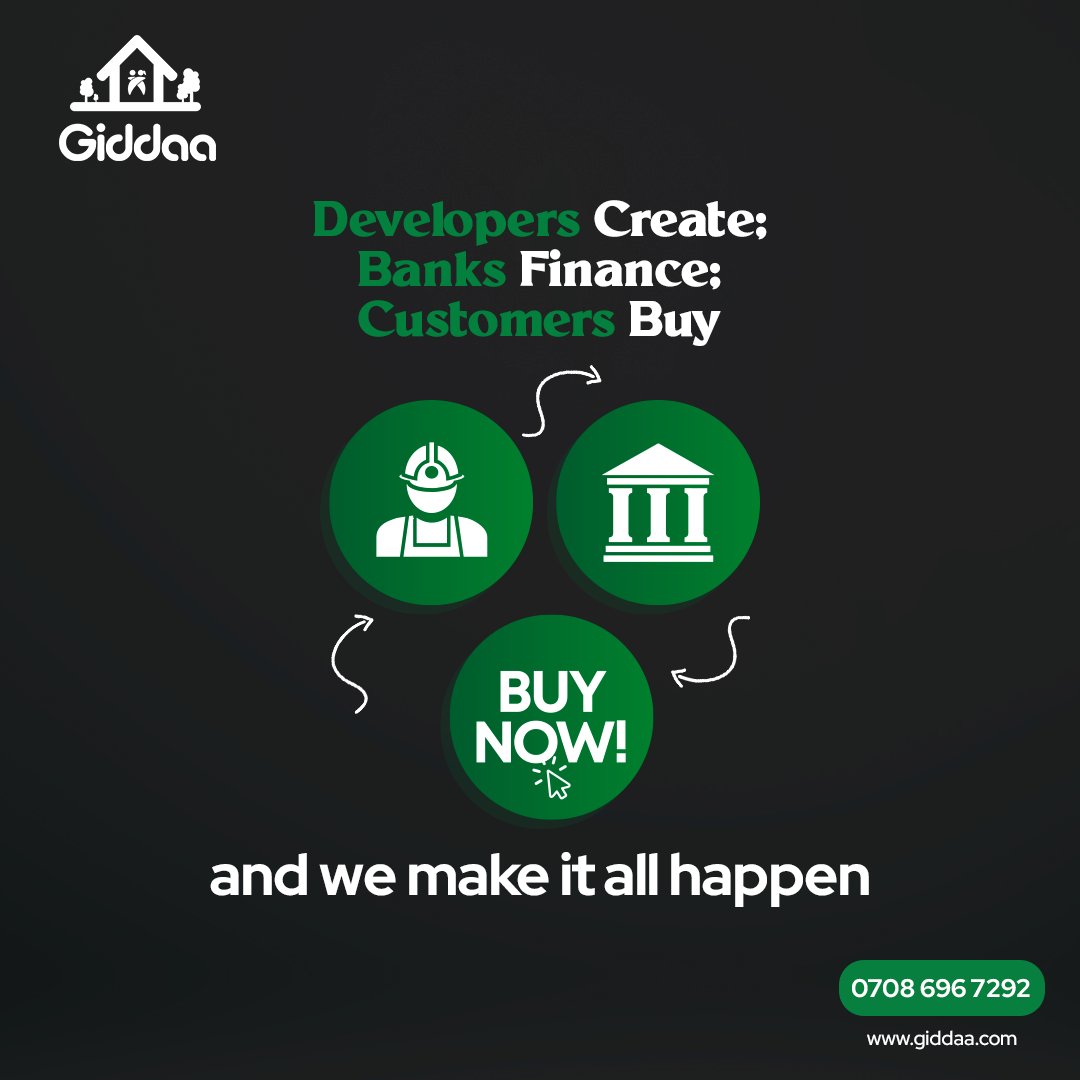 GiddaaHousing's tweet photo. Ever wished buying a home was as easy as online shopping? With Giddaa, it is! 🏡💻 Browse, select, finance - all in one place. Welcome to the future of property buying! #Giddaa #RealEstateRevolution #HomeBuyingSimplified #AbujaTwitterCommunity https://t.co/rs02RSwSgu