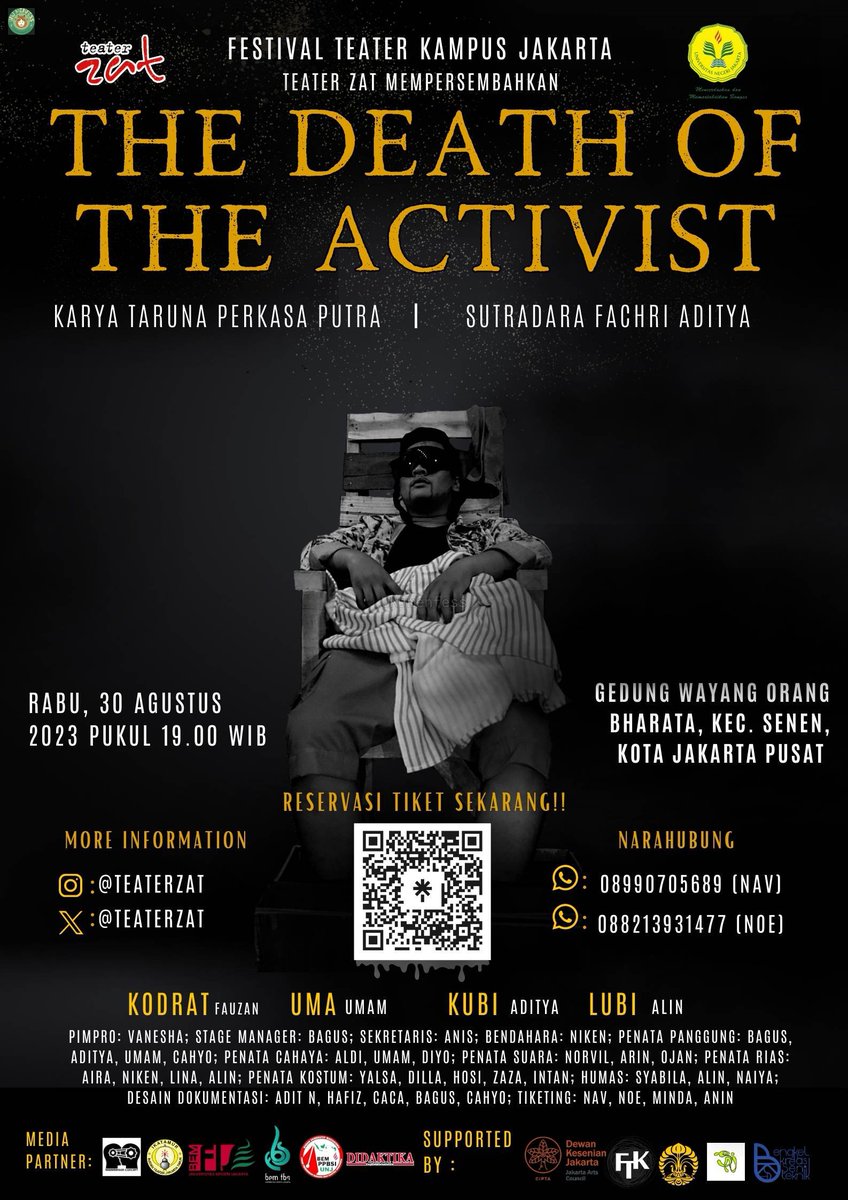 2 hari lagi!!!!!!

Ayo dukung Teater Zat sebagai perwakilan -UNJ dalam FESTIVAL TEATER KAMPUS JAKARTA. Dukung dengan cara hadir dan saksikan Pementasan kami!