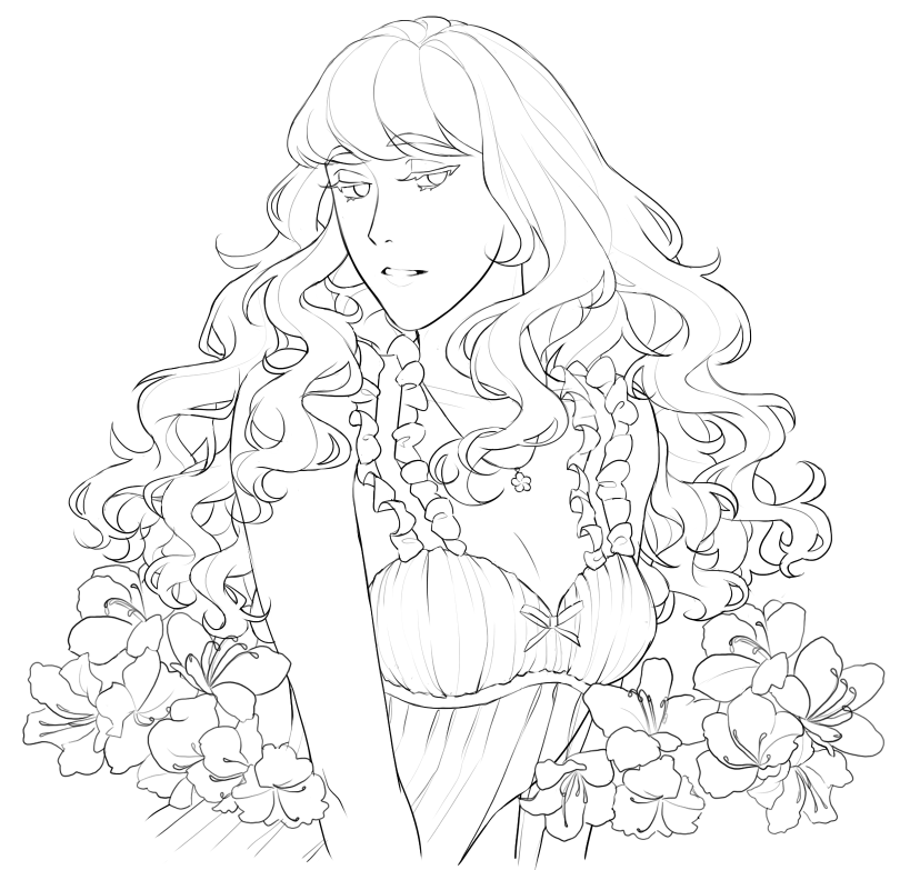 _eveblanc_'s tweet photo. lineart of Azalea https://t.co/rT6LH4oMTz