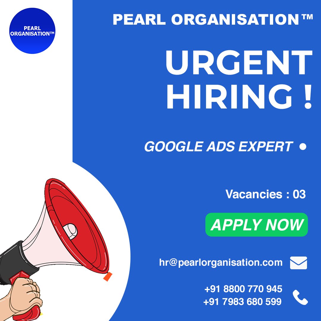 We are looking for #GoogleAdsExpert #Urgent at our #Dehradun_HQ Location.
.
Vacancies - 03
Location - #Dehradun (U.K) #INDIA
.
Visit - pearlorganisation.com/careers
.
#dehradun #PHP_Job #Urgent #Looking_Job #Jobs #job_in_dehradun #Pearl_Organisation #googleadexpert