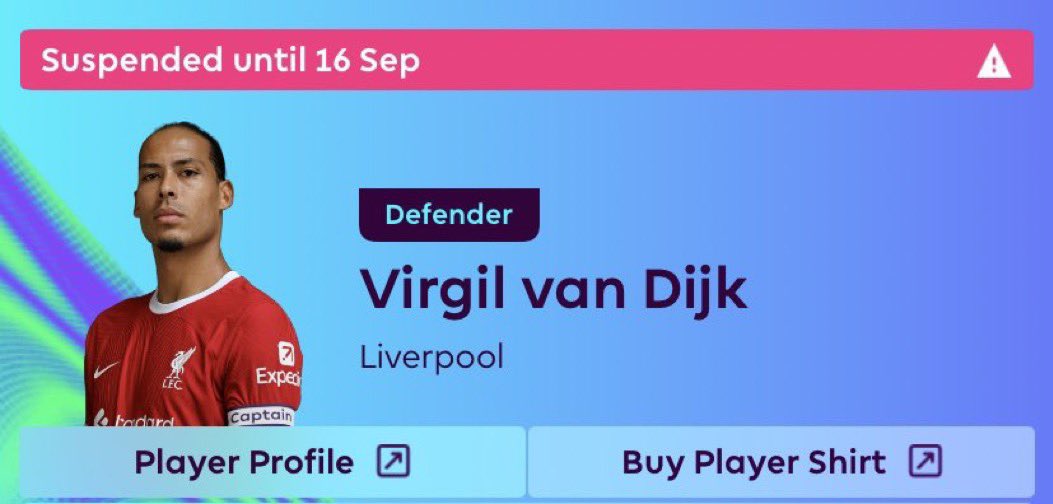 #BREAKING Virgil van Djik hanya akan melewatkan pertandingan saat melawan Aston Villa dan akan kembali bermain saat Liverpool bertemu dengan Wolves