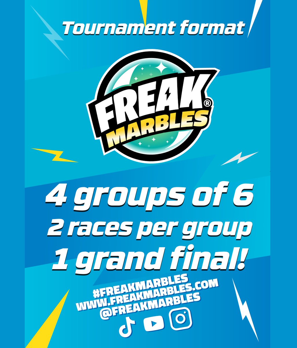 11 races on sand! 24 marbles will compete in 4 groups of 6. Each group will run 2 races and the top 2 marbles with the most points advance to the grand final on September 29th!  #freakmarbles <a href="/freakmarbles/">Freak Marbles</a>