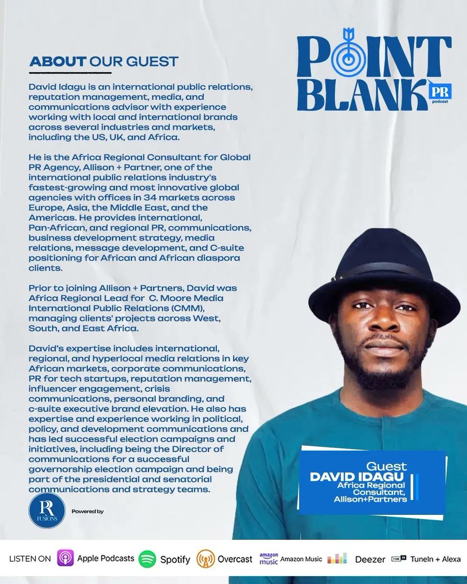 PointBlank PR podcast tweet media