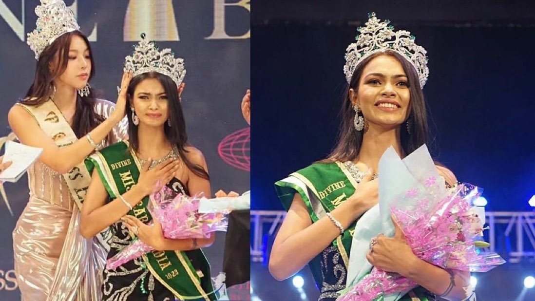 Rajasthani Girl Priyan Sen won the crown of Miss Earth India 2023, will now represent India in Vietnam #Rajasthan #MissIndia #MissEarth