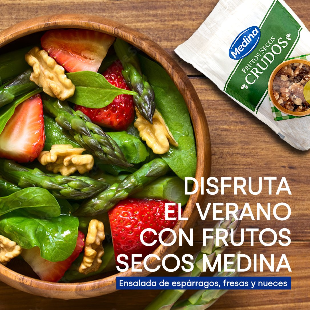 ¡El verano se disfruta mejor con sabores frescos y saludables! 🌞🥗 ¿Qué tal una deliciosa ensalada de espárragos, fresas y nuestras crujientes nueces de Frutos Secos Medina? 😍🌱

#VeranoSaludable #EnsaladaFresca #FrutosSecosMedina #SaboresDelVerano #AlimentaciónSana #alnatural