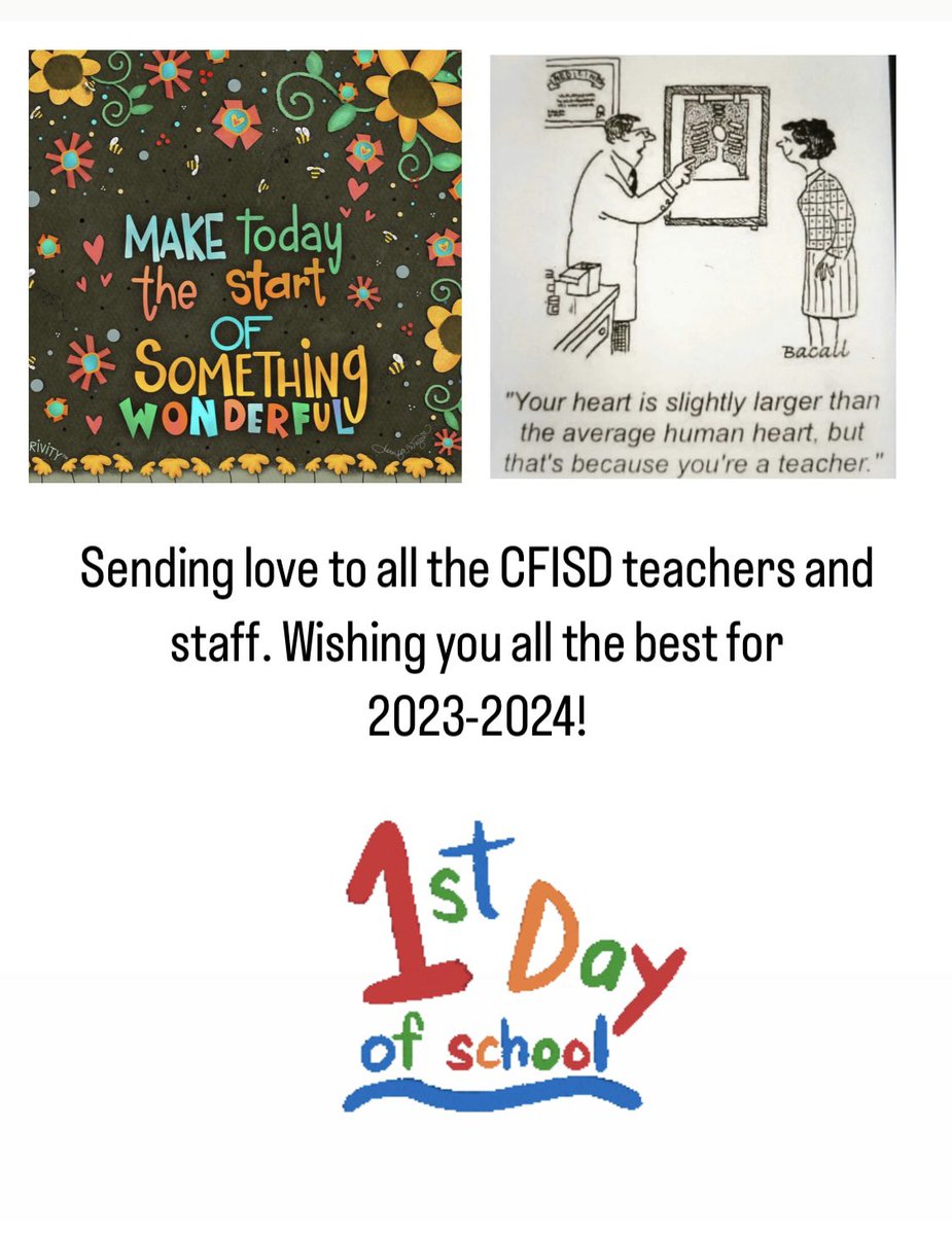 Happy 1st day of school to CFISD! ❤️🎉🤩 #firstdayofschool