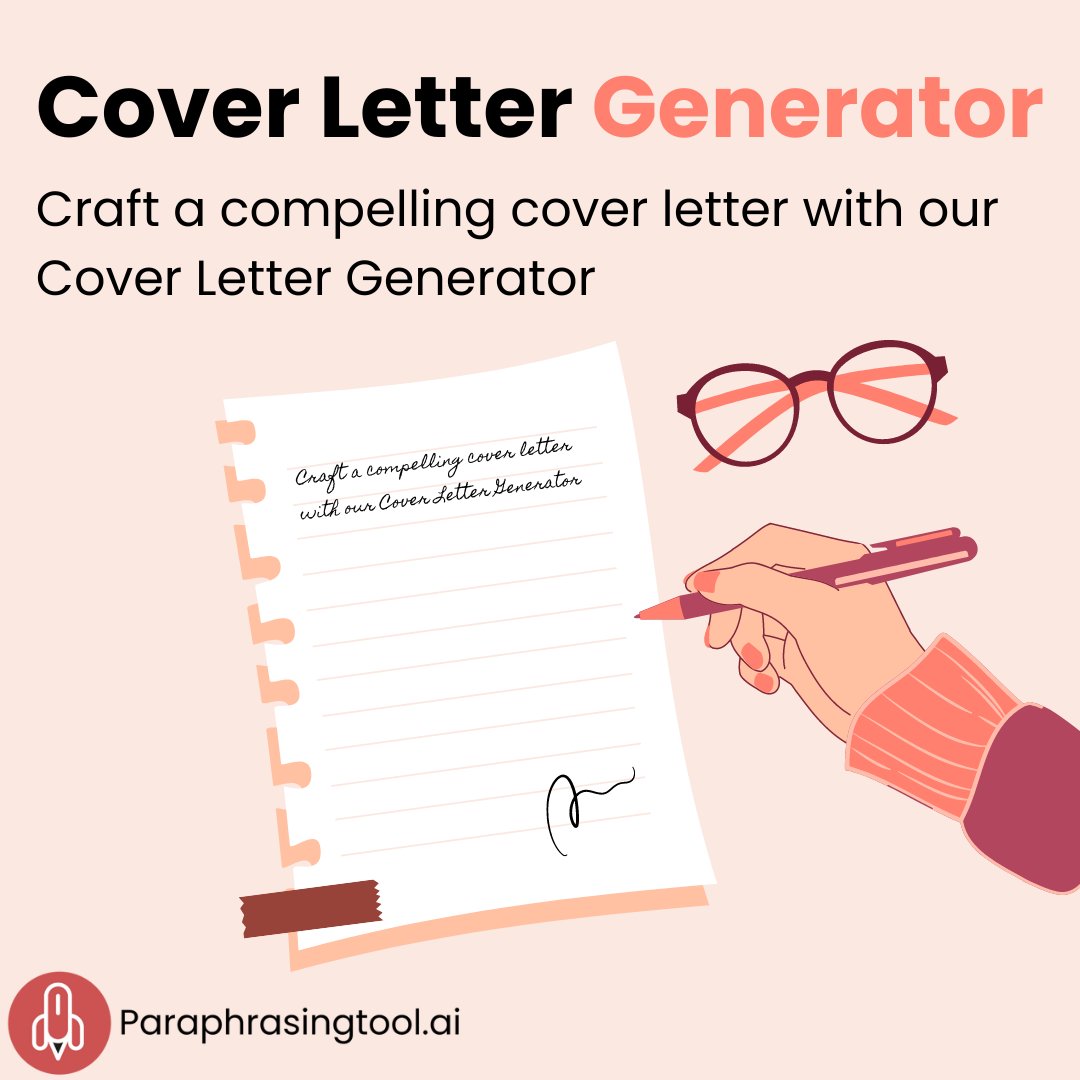 ParaphrasingAI's tweet image. Create your job application with our 𝐂𝐨𝐯𝐞𝐫 𝐋𝐞𝐭𝐭𝐞𝐫 𝐆𝐞𝐧𝐞𝐫𝐚𝐭𝐨𝐫. Effortless, effective, and tailored to you.
𝐓𝐫𝐲 𝐍𝐨𝐰: paraphrasingtool.ai/cover-letter-g…
#ParaphrasingToolAI #AI #aitools #CoverLetterGenius #CareerJourney #CoverLetterGenerator #CareerBoost