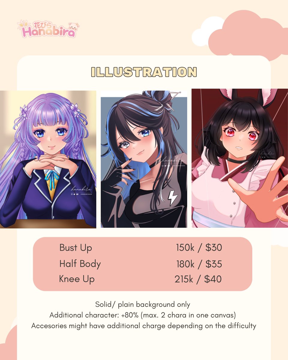 hanabiralily's tweet photo. 🌸COMMISSION OPEN🌸

Order: https://t.co/ys3YOB66aN
TOS: https://t.co/nry96ASAiC 
Contact: hi.hanabira06@gmail.com / DM
#commissionopen #commissionsopen #emoteartist #VGenComm

@OpenCommish @cmsn_ART @commission_rts @cmsn_RT @CmsnArtist_Id https://t.co/PLAJ00ygOo