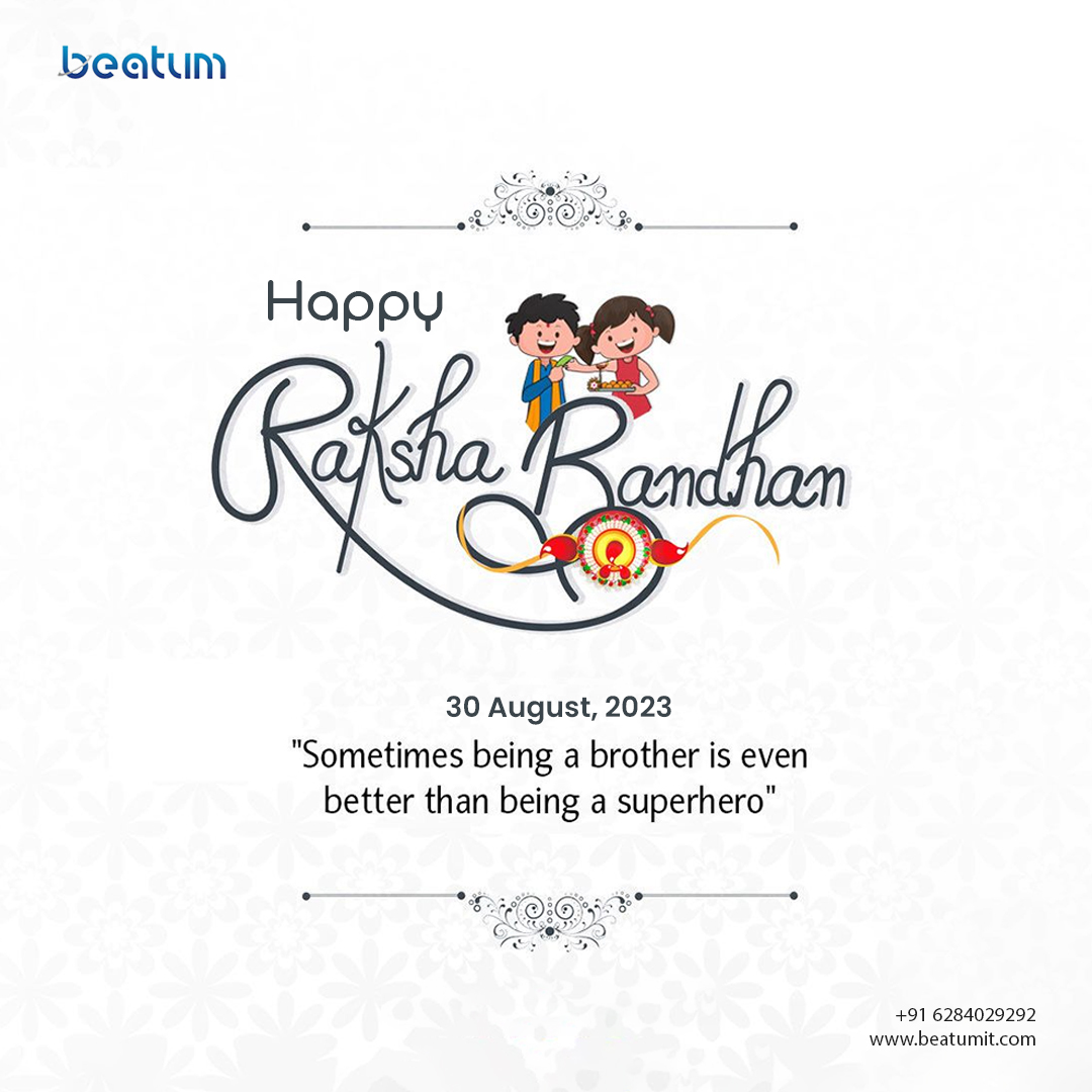 BeatumIT's tweet photo. Bound by Love, Blessed with Memories. Happy Raksha Bandhan! 💖🎉
.
.
.
#SiblingsForever #RakshaBandhanJoy #FamilyFirst #RakhiLove #RakshaBandhan2023 #SiblingsBond #FestiveVibes https://t.co/0w9c37hqZA