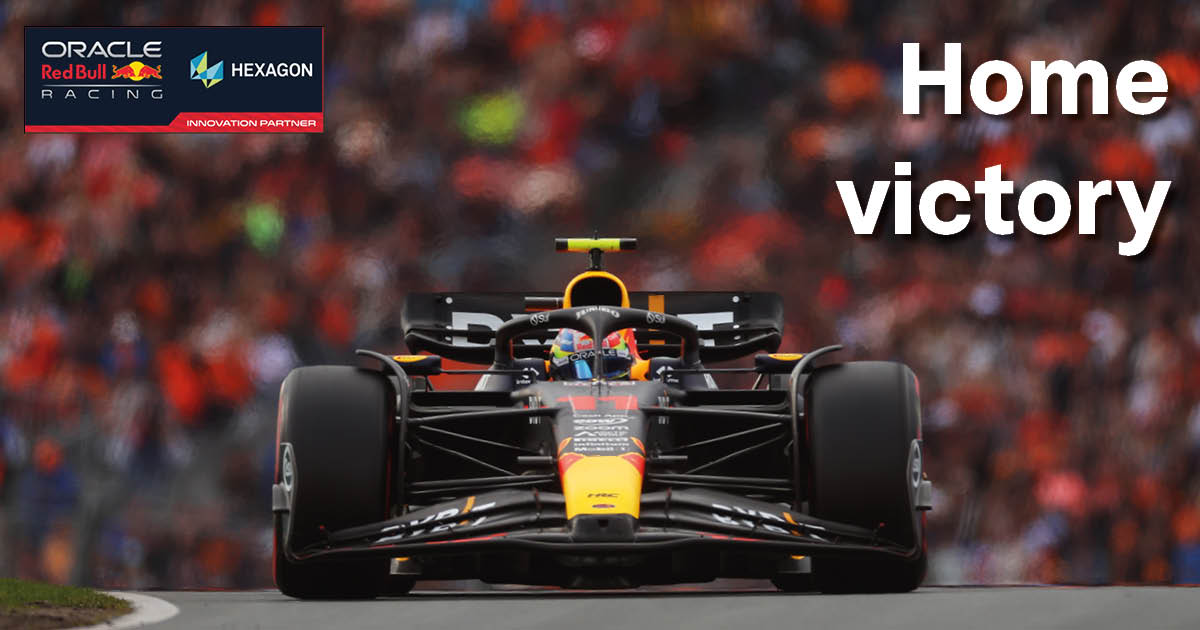 Our innovation partner <a href="/redbullracing/">Oracle Red Bull Racing</a> are straight back at it after the summer break at the #DutchGP – that's 9 wins in a row now for Max Verstappen, tying the drivers record for most consecutive #F1 wins. hxgn.biz/3BXFJmA