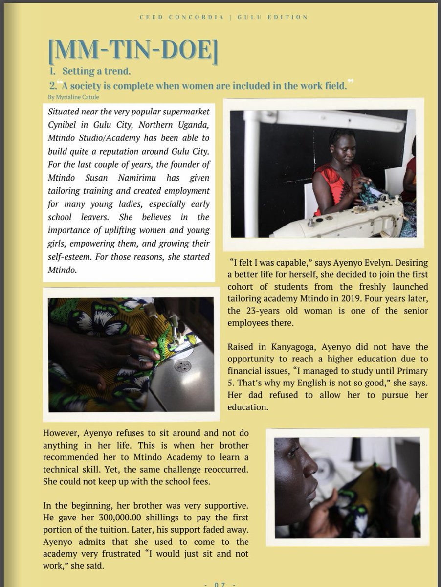 MtindoStudio's tweet photo. Thrilled to see our incredible team at Mtindo featured in the latest issue of Heritage Magazine.  The story beautifully captures the journey of Evelyn Ayenyo, one of our senior employees, who started as a student in our tailoring academy back in 2020. 

https://t.co/yRa2l3QnJp https://t.co/baAcPMdpKU