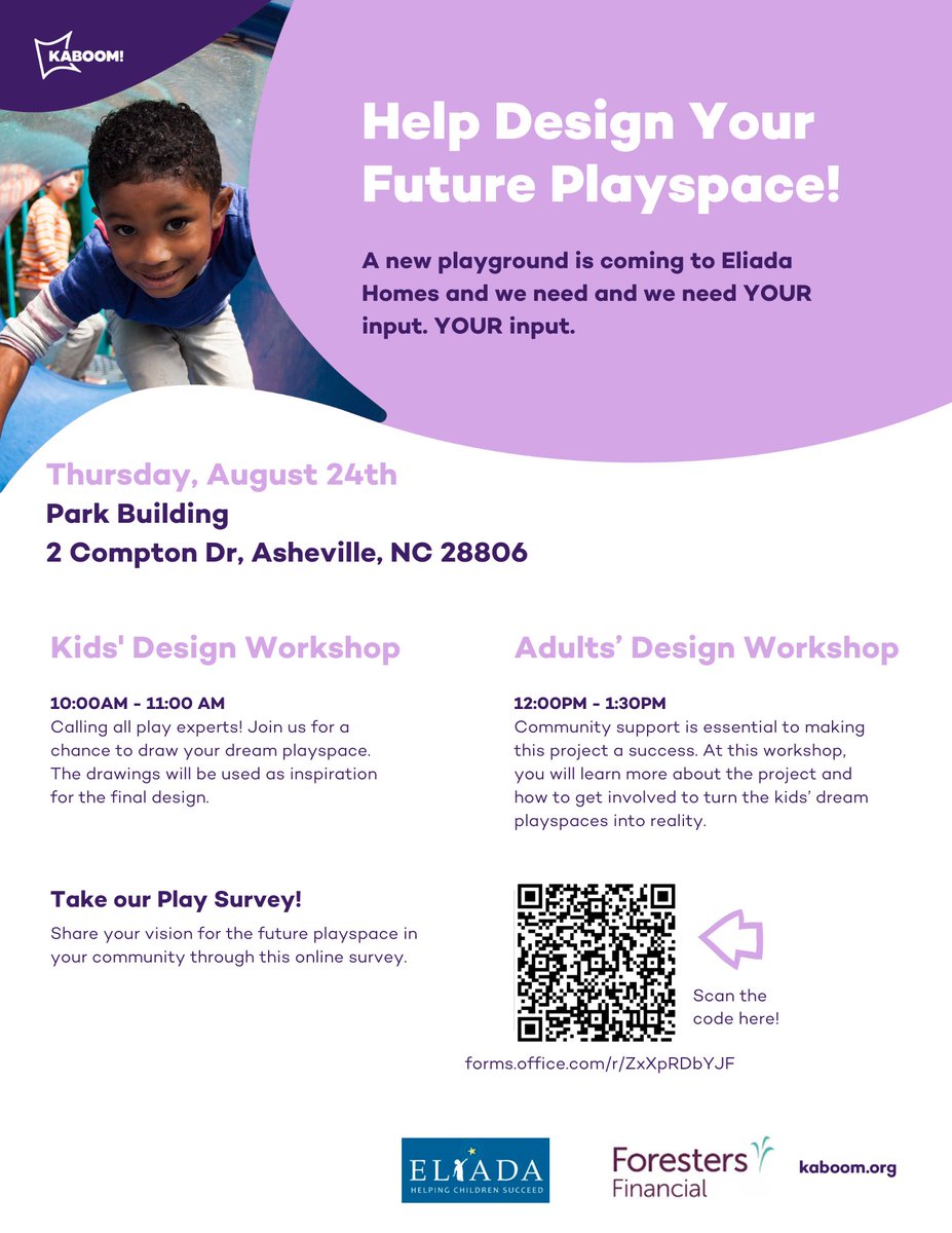Help us design our new play space. We’d love to hear your ideas!