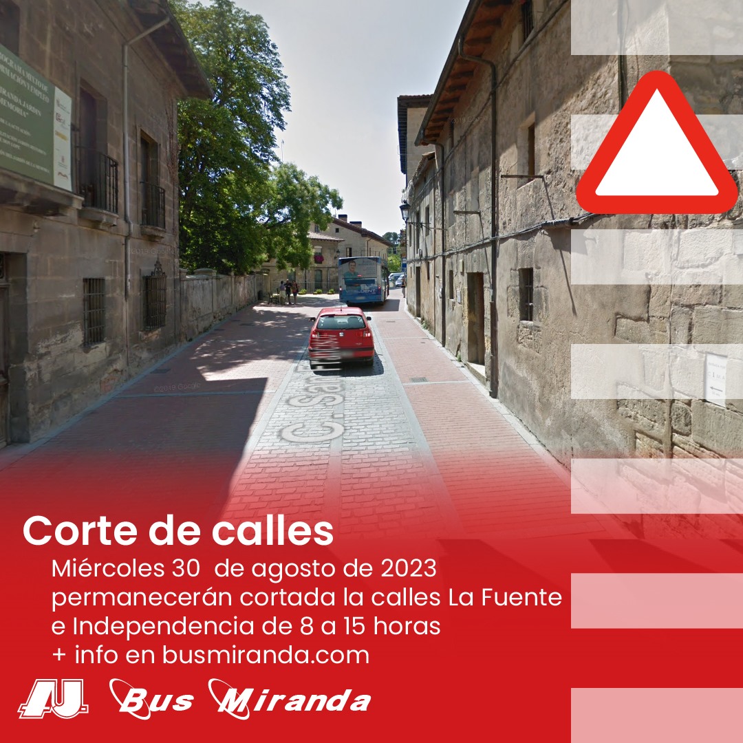 Miércoles 30 de agosto de 2023 permanecerán cortada la calles La Fuente e Independencia de 8 a 15 horas
Ver ➕ busmiranda.com/corte-calles-l…
🔺
🔻
#urbanos #corteobras #CalleLaFuente #CalleIndependencia