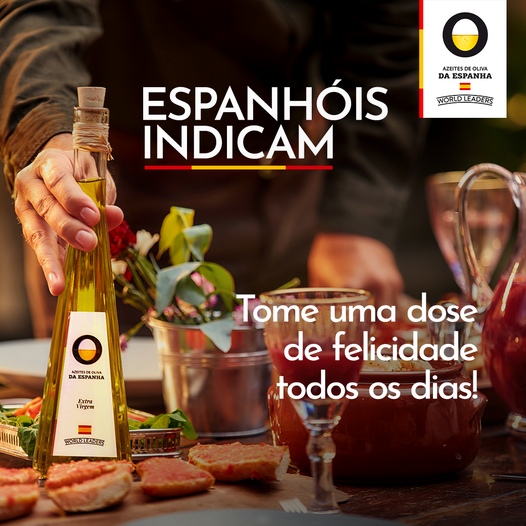 Sabia que pessoas com uma ótima saúde são mais felizes? 📷 bit.ly/44w06nj 
Os espanhóis indicam tomar uma dose de felicidade todos os dias. Acompanhe essa receita! 
#AzeitesDaEspanha #OsMaisPremiadosDoMundo