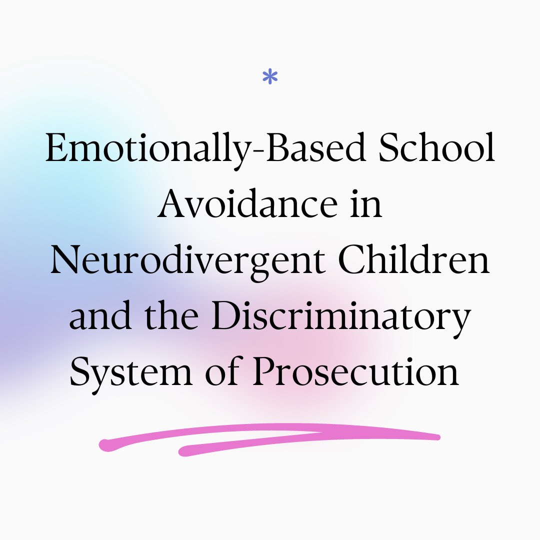 ItsEmilyKaty's tweet photo. Emotionally-based school avoidance and the discriminatory system of prosecution - a thread, because too many children and families are being failed. https://t.co/4oh2PW3S9T