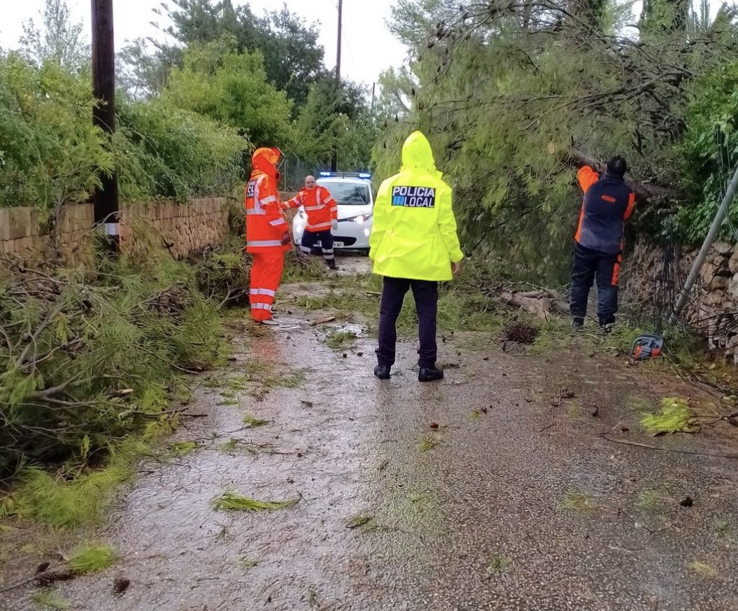 Aj_Algaida's tweet photo. 👉Des de l'Ajuntament d'Algaida volem agrair l'esforç que han realitzat, Policia Local, @PcAlgaida i Guàrdia Civil🚨

👉Ahir va ser un dia molt llarg per a ells. A causa de les tempestes va haver-hi arbres caiguts, inundacions i talls d’electricitat a algunes zones de fora vila⛈️ https://t.co/K5cbbcawnl
