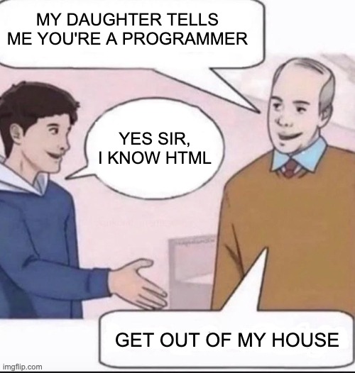 daboigbae's tweet image. is html a programming language?