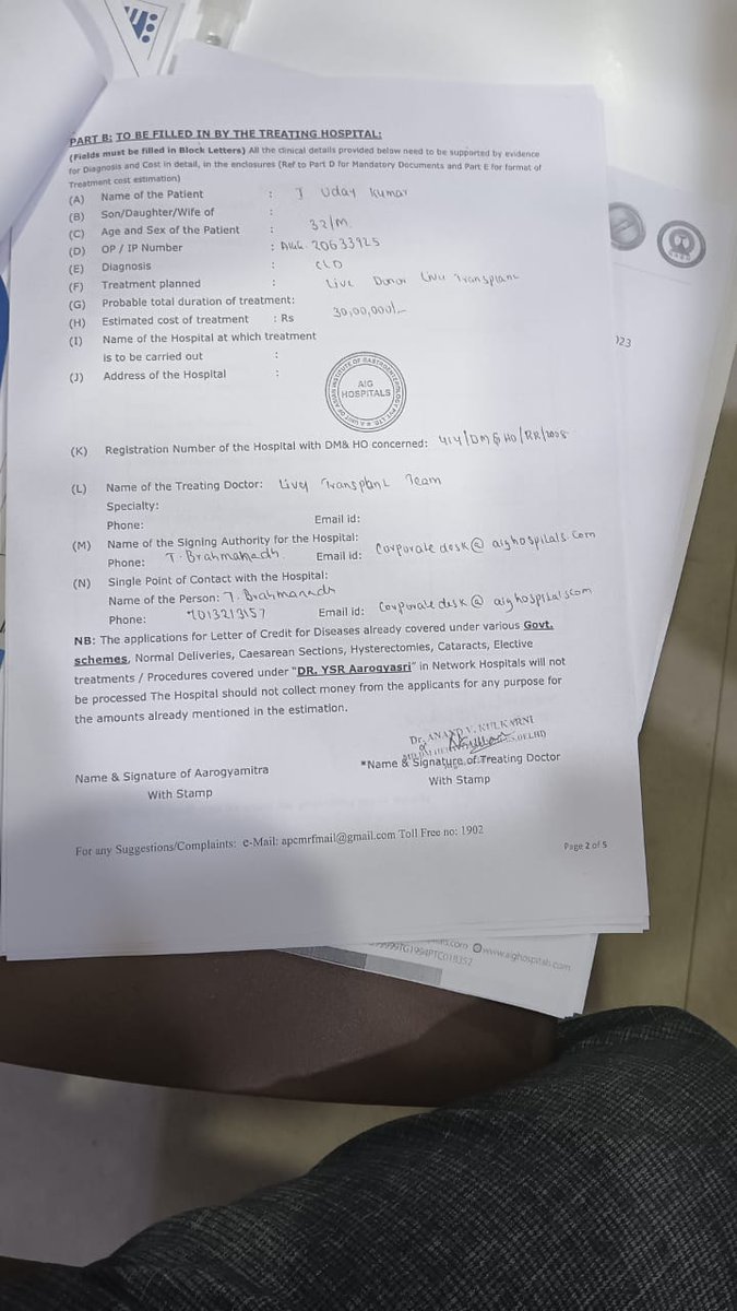 Ramanjenreddy's tweet photo. These are the details sir @HariKrishnaCMO @AndhraPradeshCM
@VidadalaRajini
@sukkallo
Contact Details:
Patient 7989759046
His mother 9441971317 https://t.co/JLPGKyXZX2
