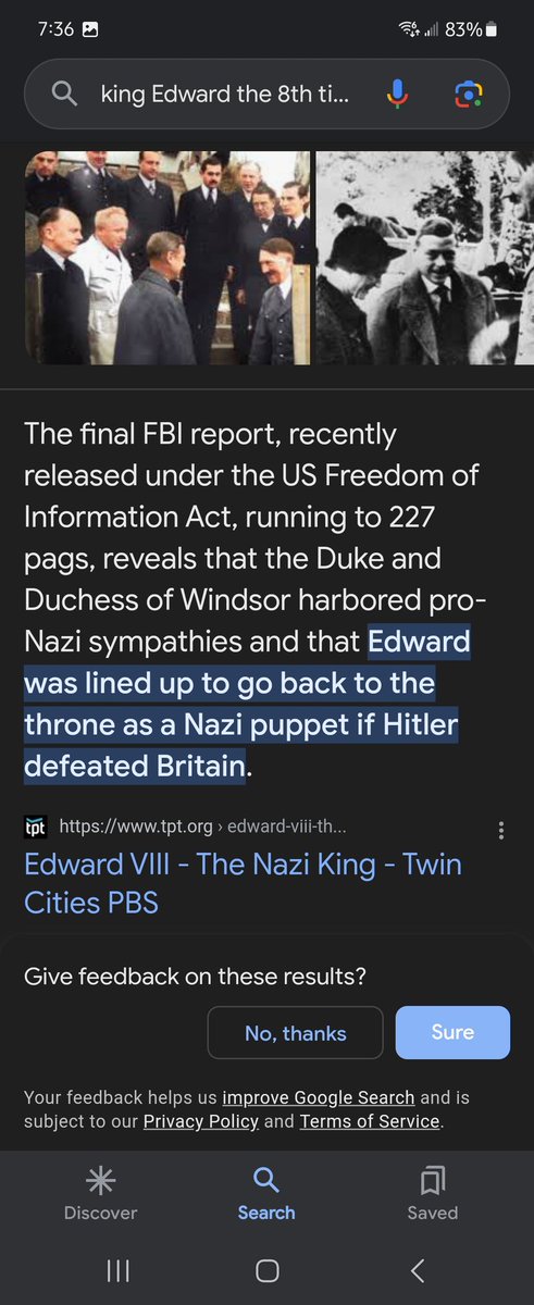When watching the #Crown u learn that #QueenElizabeth family was close friends w/ #Hitler & that #PrincePhillip sister worked closely with Hitler, was a #nazi & died in a plane crash. But not many people know that King Edward 8th was force to step down due to Nazi ties
