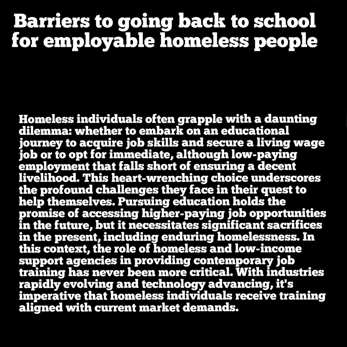 This is part of an article I wrote for #LinkedIn in hopes of grabbing the attention of #HiringManagers

Like my posts? Pls consider donating. Looking for a #job because the Gov & #HomelessAgencies do not help physically #disabled #homeless people

gofundme.com/f/want-my-life…