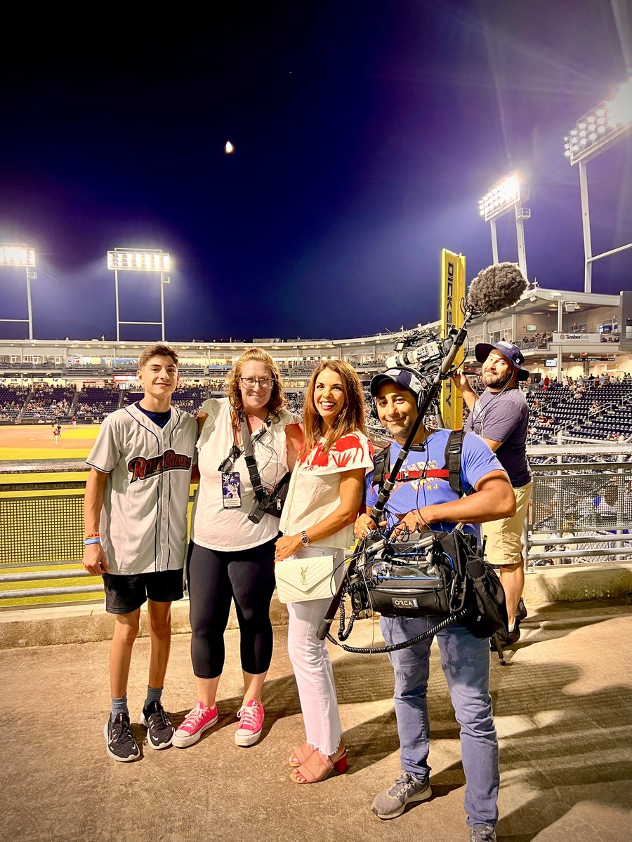 Hanging with the TV crew from the Yes Network as they shoot video for its reality series;Homegrown-The Road to Pinstripes! #railriders #SWRailriders #baseball #fridaynight #tripleAbaseball #pncfield