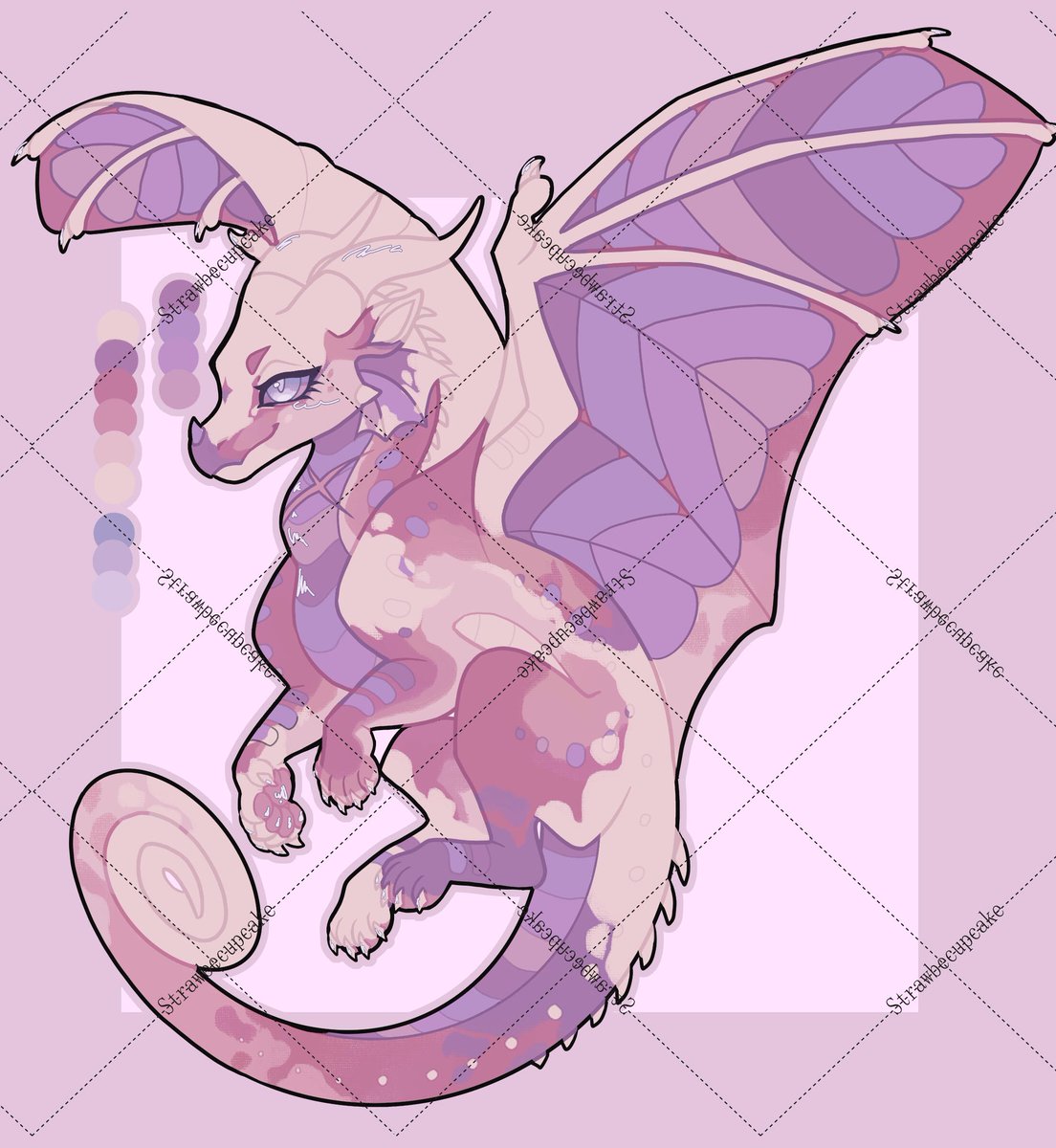 [OTA] This rainwing/leafwing lady's up for offers over on toyhouse! honestly may or may not keep her^^ 
Base by @/honeybeest 

[#wingsoffire]