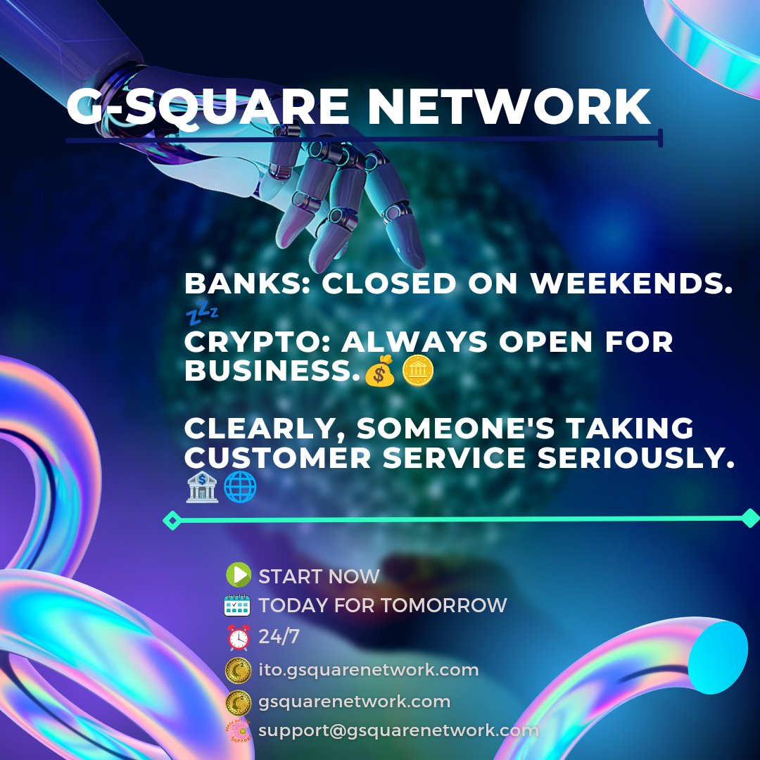 #Future of #money is #Crypto : LIMITED TIME OFFER with 77% Off- ito.gsquarenetwork.com
$̶3̶.9̶0̶ - 0.90$ - 30 GSN - rb.gy/7odjn
$̶4̶2̶9̶.0̶0̶ - 99.0$ - 3300 GSN - rb.gy/jk2jl

Start today for your better tomorrow.🚀💸📈
Go-Getter For Your Nation.💪⛓️🌐