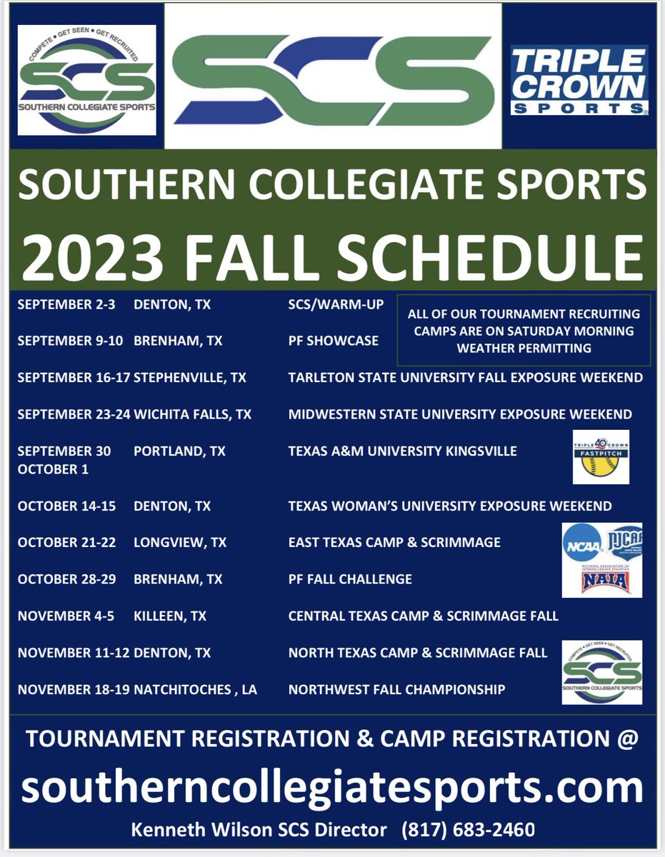 Fall ball🫡
.
.
.
Cooler weather🤩

Check out our events and click the link to get registered&gt;&gt; southerncollegiatesports.com/tournament-eve…

COMPETE•GET SEEN•GET RECRUITED