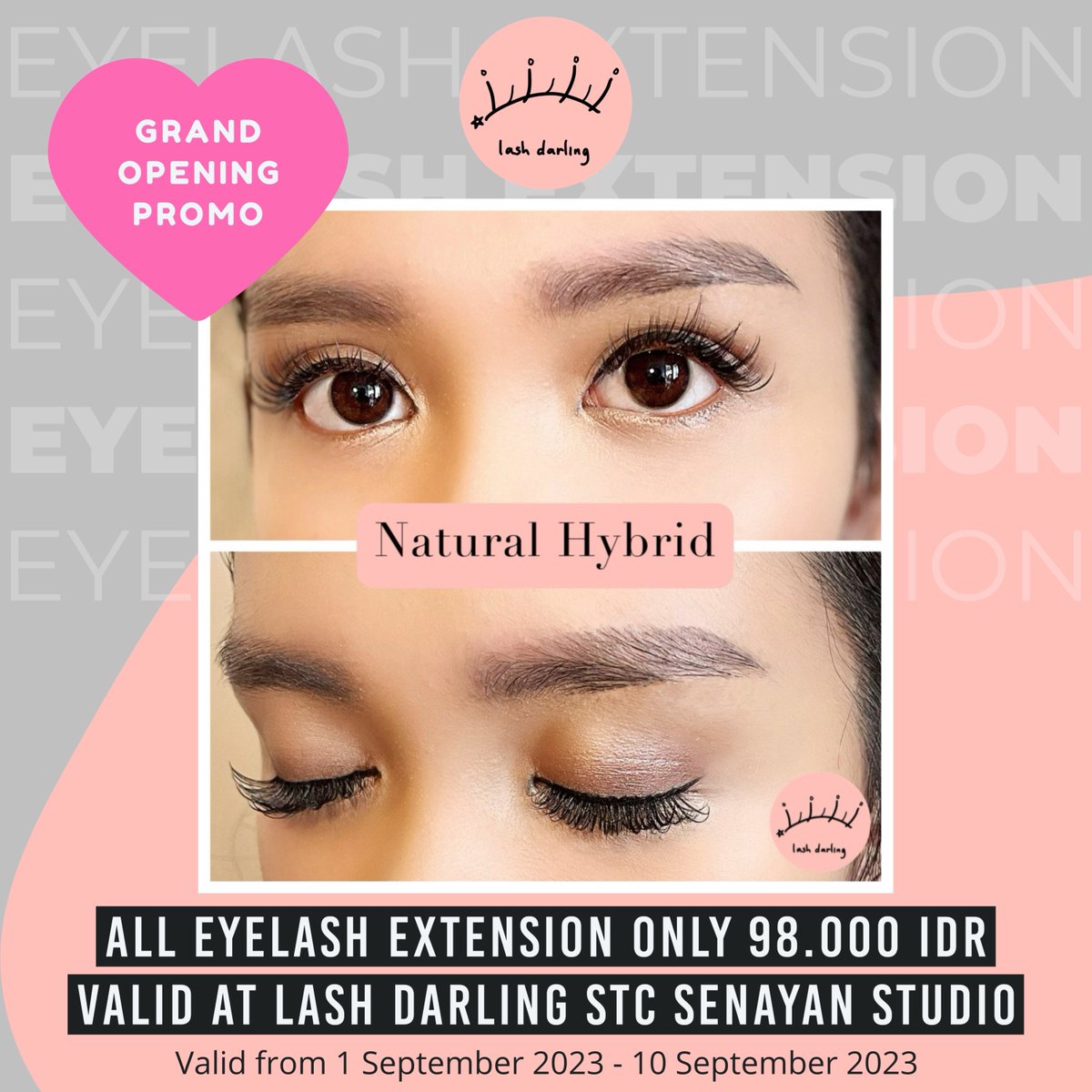 lashdarling_id's tweet photo. Yuk, kapan lagi???
😱Korean Eyelash Extension cuma 98.000 ID😱
Dari tanggal 1 September - 10 September 2023.
Untuk booking appointment 👇🏻👇🏻👇🏻
https://t.co/xV93M1AM0Q https://t.co/irI6NHRur8