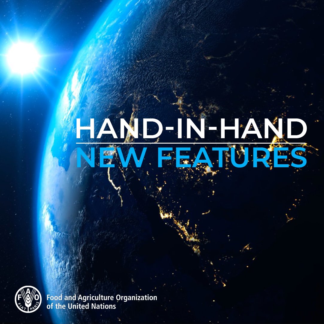 📈@FAO's #HandinHand #geospatial Platform just got better!🌐 The new HiH update introduces new features ➡️ Predefined shapes to draw ➡️ GeoJSON #data download to save/share the area analyzed ➡️ Access to private datasets Check it👉 shorturl.at/mvEQZ #Digital4Impact