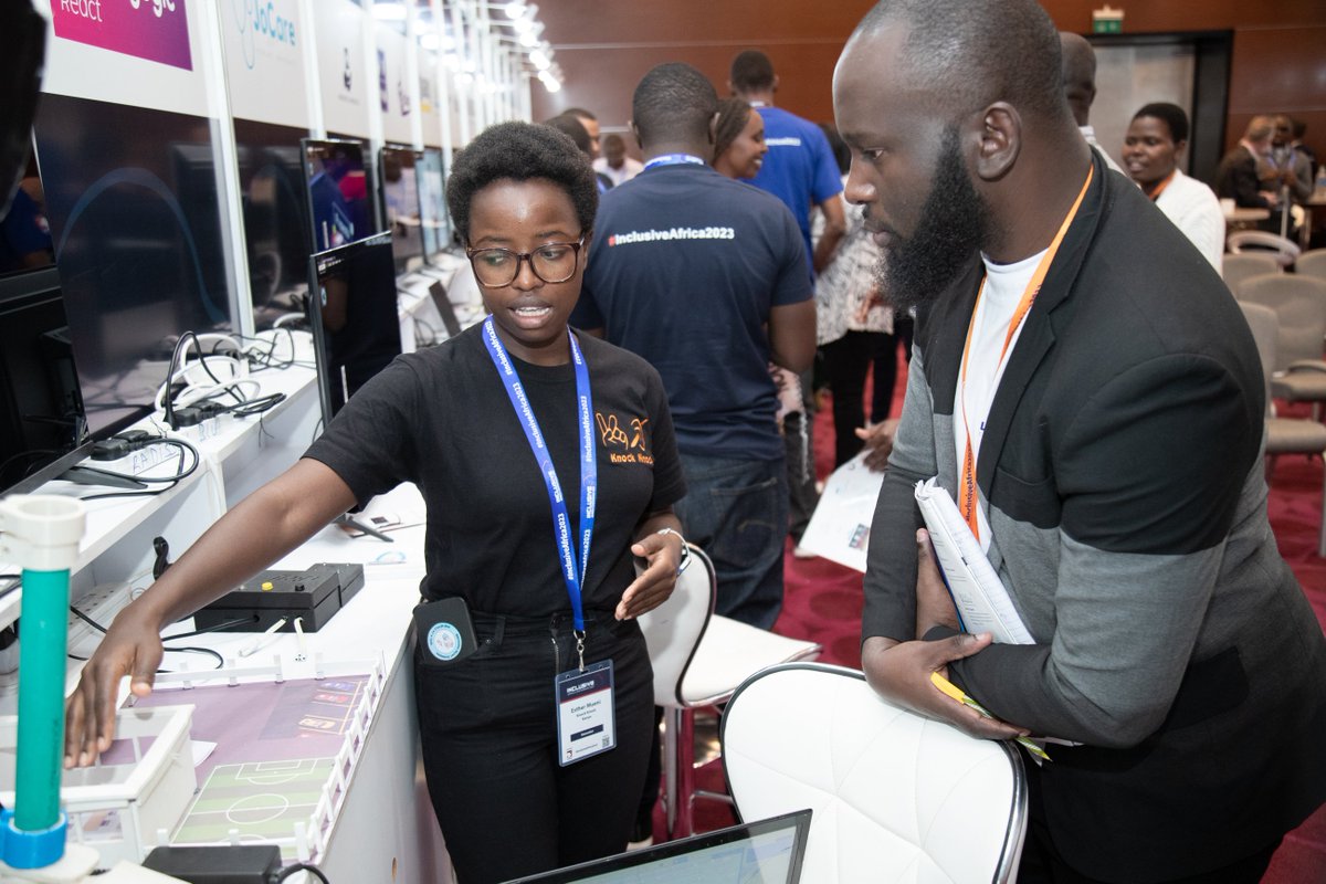 We're happy that @EMueni19 showcased <a href="/Knockknockke/">knock_knock</a> at #ATVillage hosted by #InclusiveAfrica2023.  This #inclusive tech solution can pick different sounds in the environment &amp; interpret them in the form of vibrations and lights for people with hearing impairments. <a href="/IreneKirika2/">Irene Kirika, O.G.W</a>