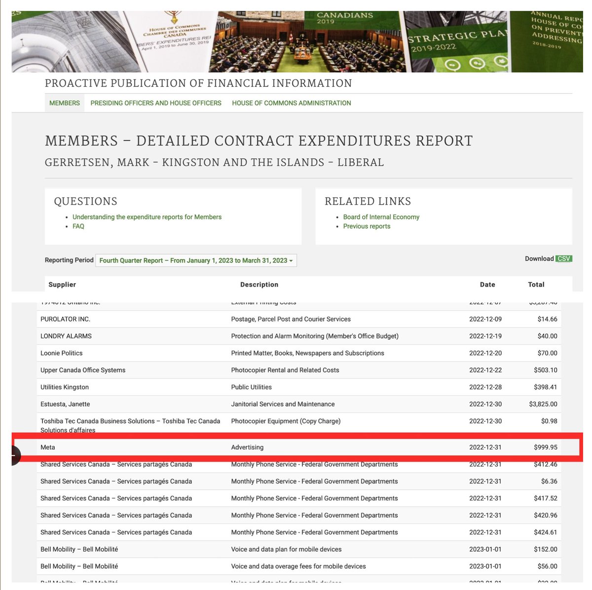 AndyBrookeLmstn's tweet photo. prin·ci·pled | ˈprinsəpəld
adjective

AND YET, @MarkGerretsen spent ⟨ $8,620.26 ⟩ during Q3 & Q4 2022/23 on advertising, supplied by #Meta.

Hypocrisy.

#cdnpoli #ygk