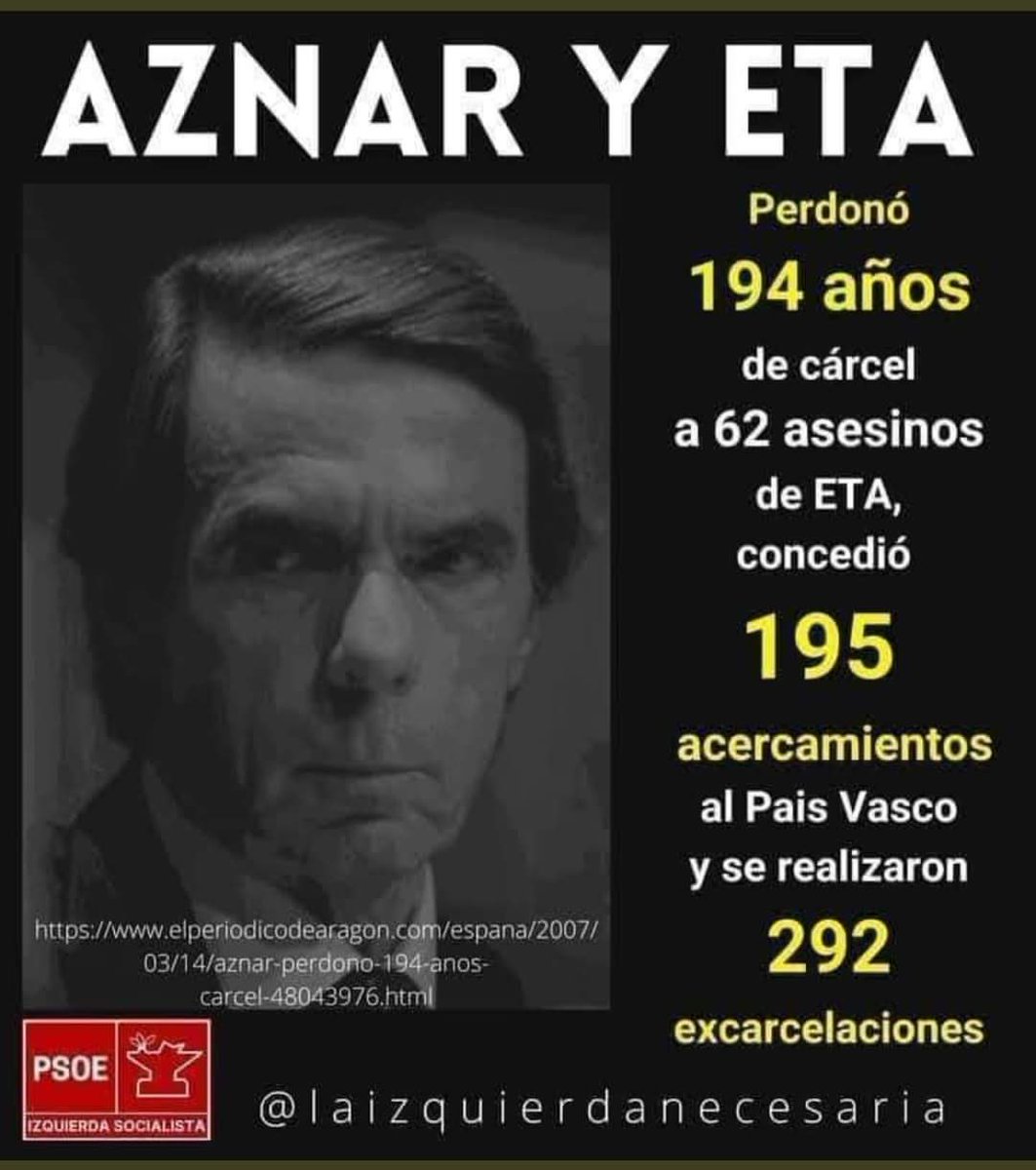 AndaluciaSinVOX's tweet photo. Aznar y ETA https://t.co/QjF8N0FdDy