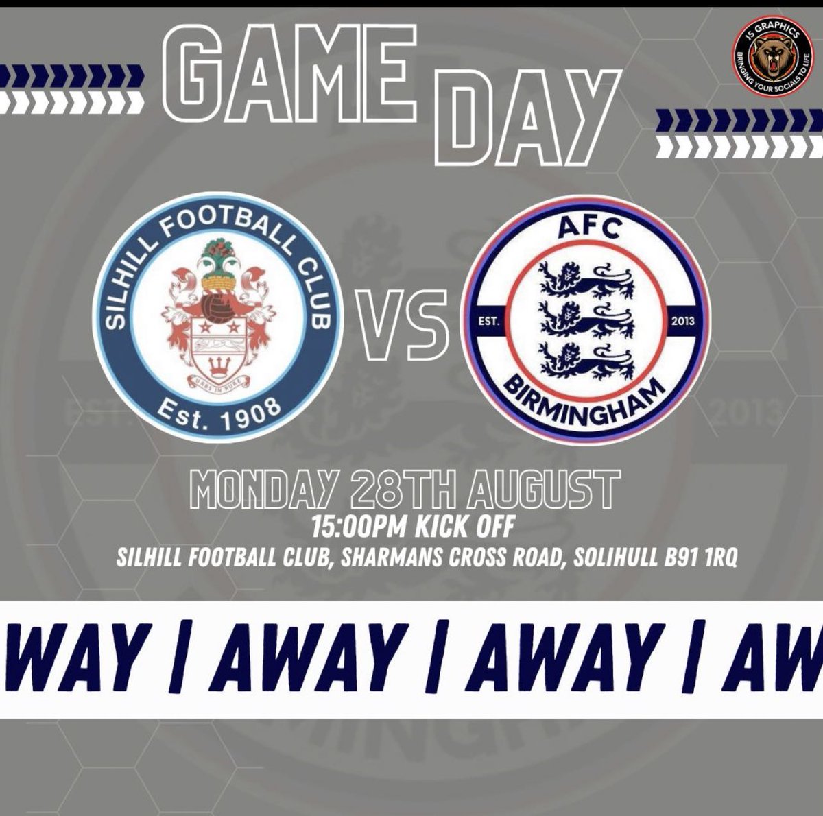 Game day <a href="/SilhillF/">Silhill FC ‘A’</a> let’s hope the boys can get back to winning ways 💙