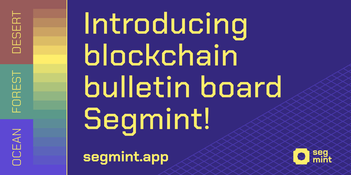 🖼️Introducing blockchain bulletin board Segmint!

This is your platform to advertise your business, service, social network or to express yourself.

You have a chance to take your place on our digital board, and it's not just pixels - it's your platform for expression. 

Post a