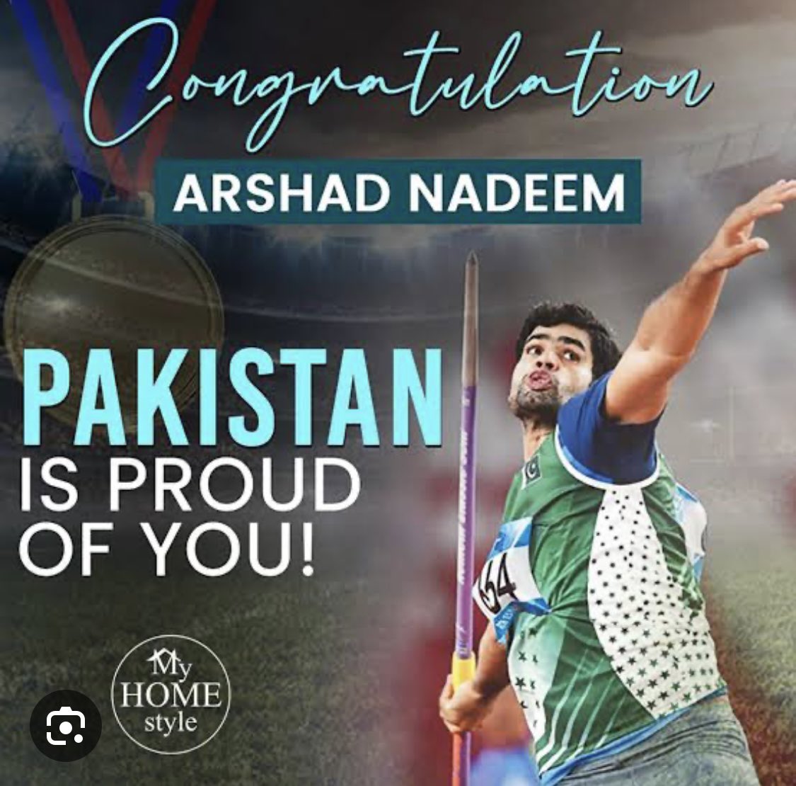 SaeedAliApp's tweet photo. Congratulations #Pakistan #ArshadNadeem bags first-ever Silver Medal for #Pakistan in Javelin through event of World Athletics Champ'ship, competing without personal coach, Arshad, won despite a long-standing elbow&amp; soft tissue trauma injury in knee.We'r incredibly proud of you! https://t.co/hECuw2QRvY