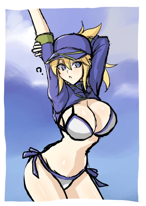 ストレッチするとマスター君の視線が向けられるのを不思議がるXXさん #FGO