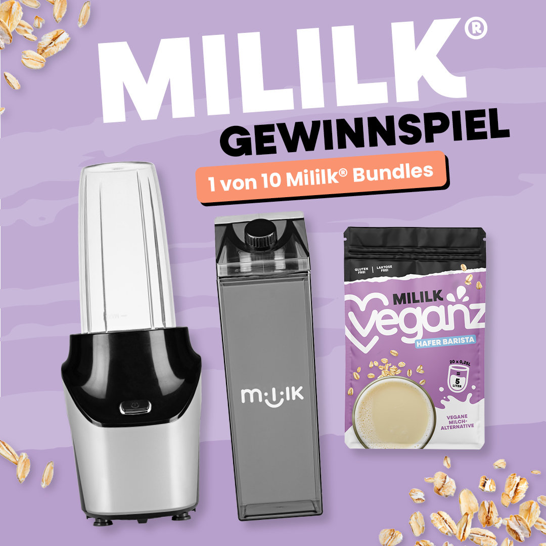 Endlich darf ich euch unser neustes Produkt vorstellen: Mililk, die platte Milchalternative. 💚

Zum Release verlosen wir 10x Mililk Bundles im Wert von insgesamt 1350€! 

Was ihr dafür tun musst:
💚 Repostet diesen Beitrag
💚 Hinterlasst eine Gans in den Replies

Viel Glück! 🍀