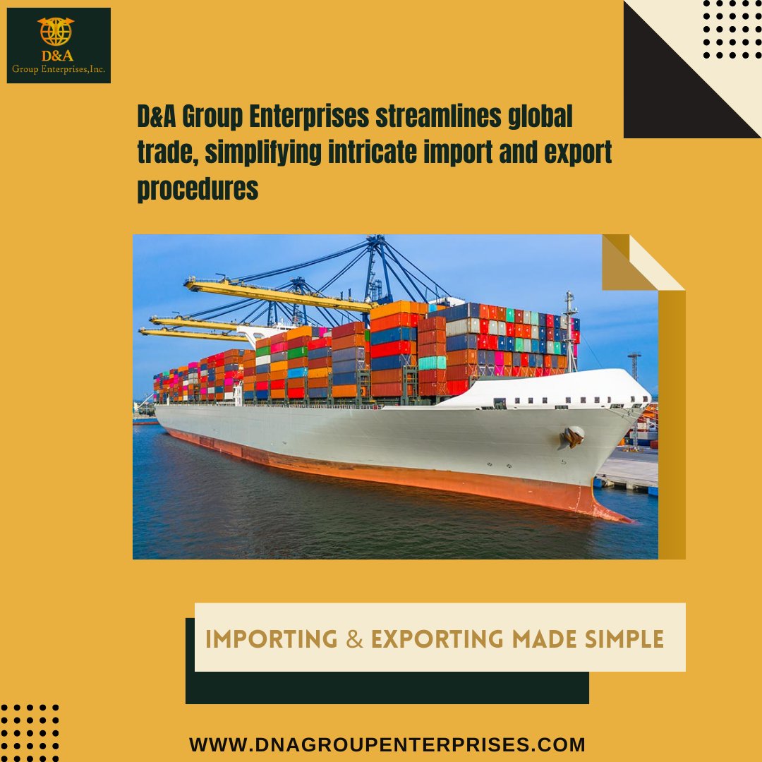 AdamJones3564's tweet image. Elevating Trade: Your Path to Effortless Imports and Exports, Crafted by D&amp;amp;A Group Enterprises
.
.
.
.
.
.
.
.#DNAEnterprises #MerchantSolutions #POSInnovation #ImportExportExpertise #BusinessFunding #CapitalSolutions #LoanAdvisors #BusinessGrowthStrategies #SmartBusinessChoices